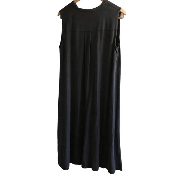 Eileen Fisher maxi button dress side slits - Picture 3 of 8